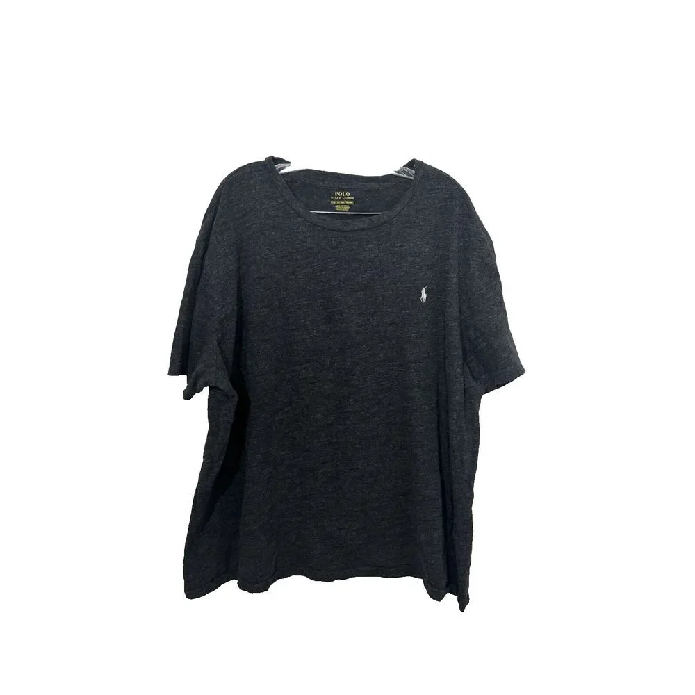Polo Ralph Lauren Gray TShirt Mens‎ 2XB  Cotton Short Sleeve Pocket Crewneck